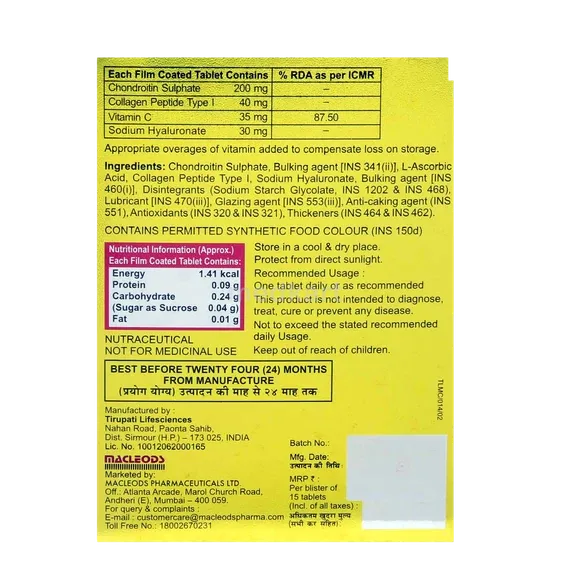 tendomac tablet 15's